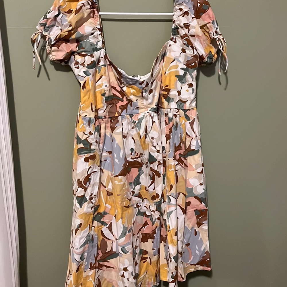 Abercrombie & Fitch puff sleeve babydoll mini dress
